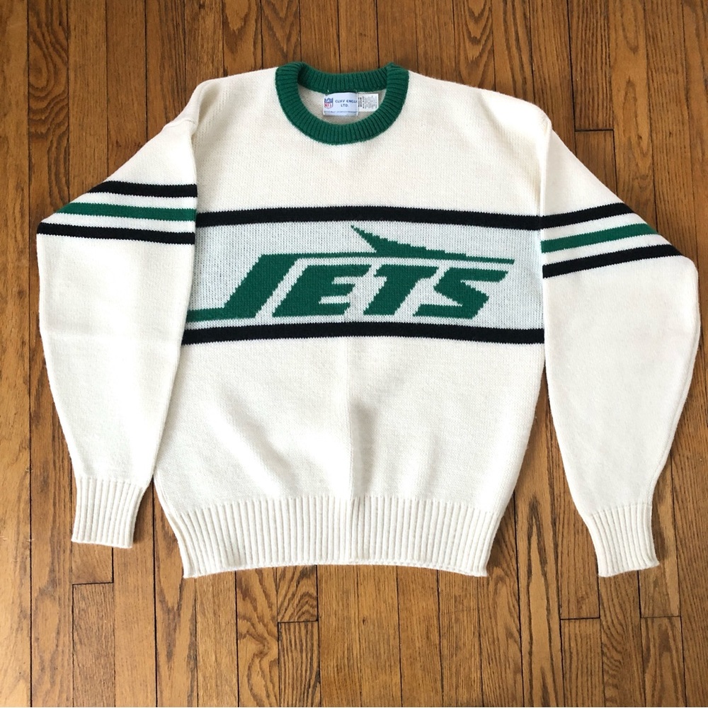 ❤️SOLD❤️ NY Jets 1980's Vintage Sweater Cliff Engle MENS M Medium MINT!